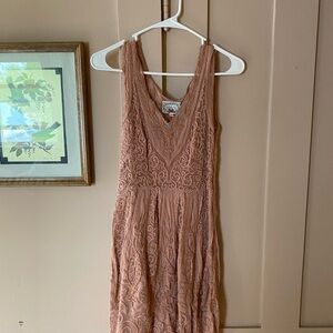 Anthropologie mini dress dusty rose